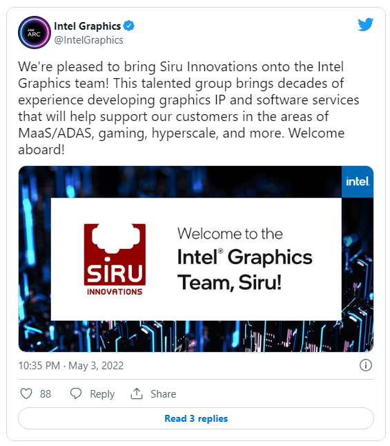 英特尔收购 Siru 公司，增强 GPU 技术能力