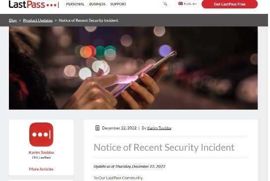 LastPass 安全事件新动态：官方承认黑客窃取了用户姓名、地址、电话等信息